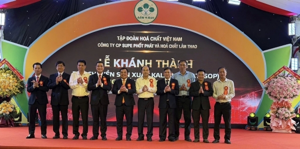Khánh thành dây chuyền sản xuất kali sulphat công suất 20.000 tấn/năm
